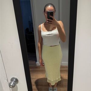 Yellow Midi Skirt